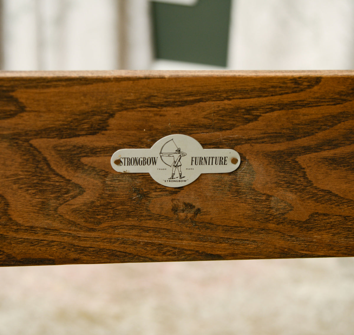 Mid Century Oak Extending Dining Table by Strongbow Furniture