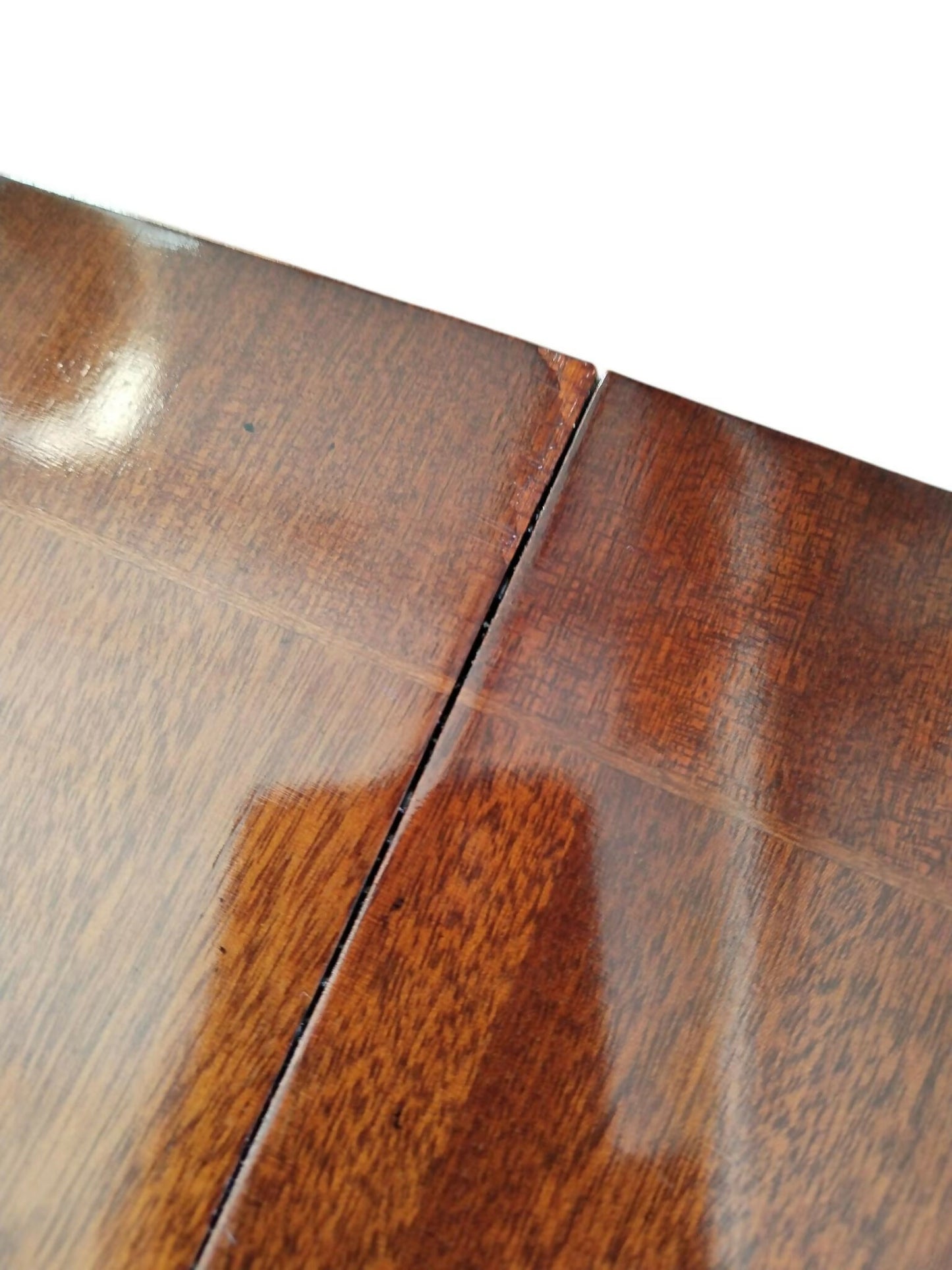 Regency Style Mahogany Sofa Table - Vintage Drop Leaf Console - Brass Claw Feet - Elegant Hallway Entryway Desk - Faux Drawer Detail