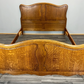 Bed Vintage French Louis XVI Oak Double Bed Frame Carved Headboard LOT 3699