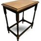 Vintage Barley Twist Side Table Oak Top Painted Base Hall Lamp Table Rustic Wood