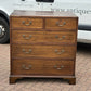 Vintage Mahogany Chest Of Drawers. Brass Handles, Bracket Feet, Fine Propotions