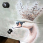 Vintage Stag sage green chest of drawers decoupage tallboy