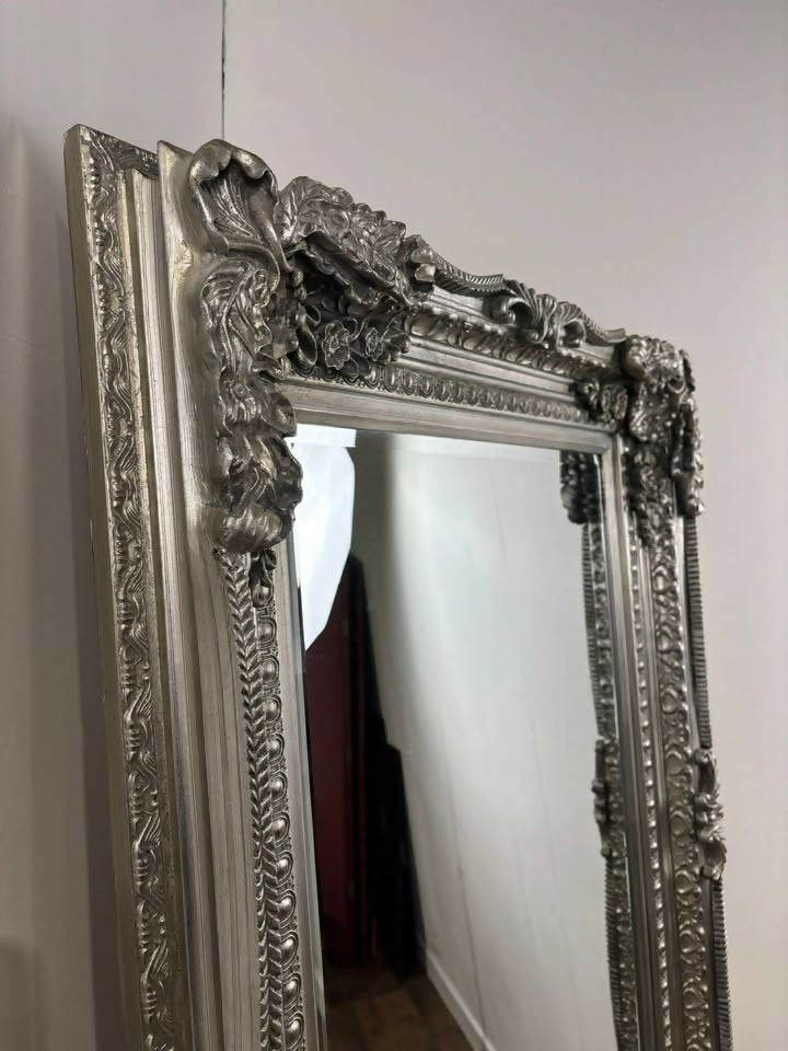 Very Large Gallery Reproduction Rectangular Bevel Edged Lean Mirror / Wall mirror