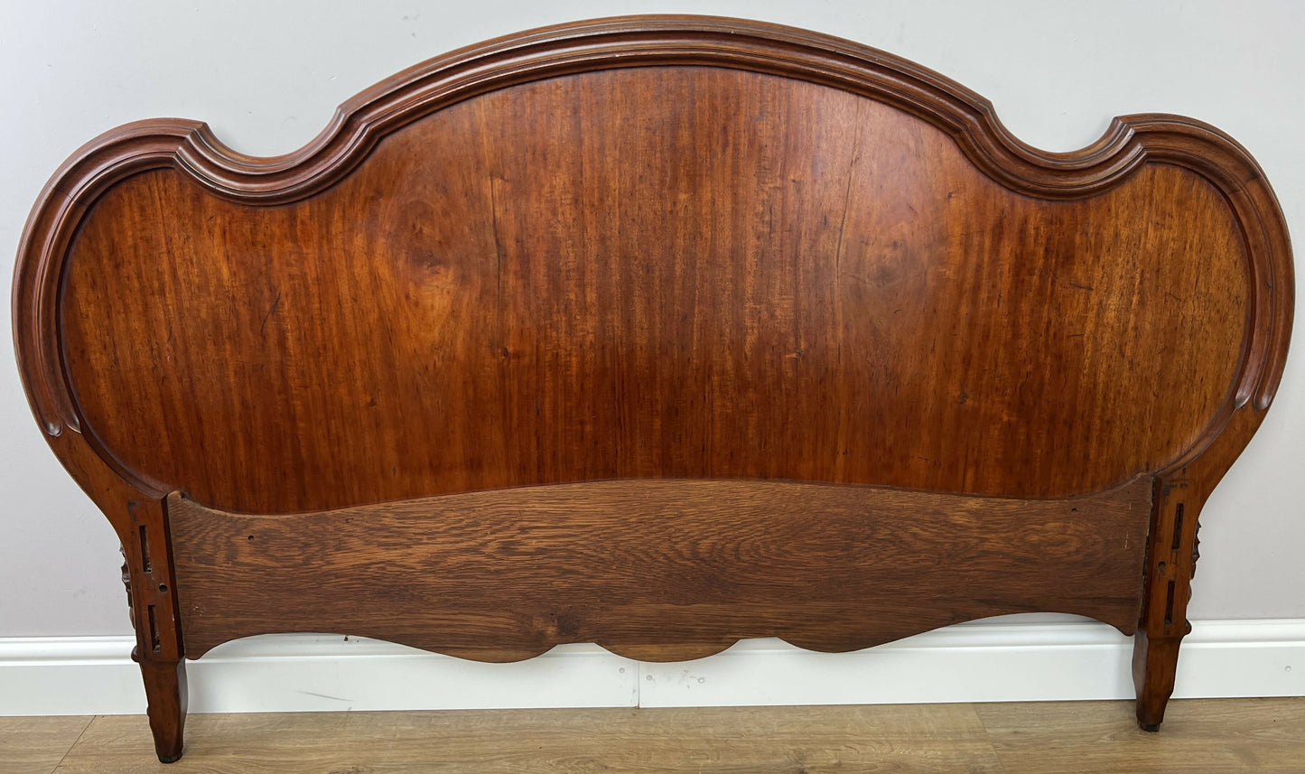 Footboard Antique French Style Walnut Double Bed Carved Footboard LOT 6447