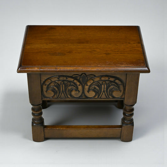 Old Charm Oak Slipper Box Footstool Foot Stool Table Light Oak Free Delivery