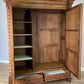 Vintage Wardrobe French Oak Two Door Mirrored Carved Armoire Cabinet LOT 6124
