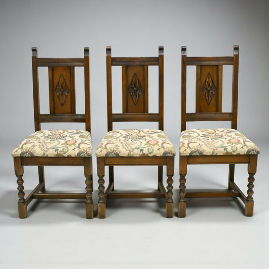 Old Charm Dining Chairs 3 Yorke Range Light Oak Model 2148 FREE UK Delivery*. SBR10945/1609E