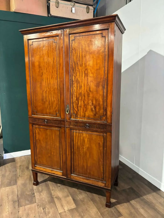 Edwardian Mahogany Double Wardrobe0