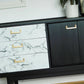 Black, gold & marble G plan retro sideboard