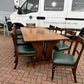 Large Arts & Crafts Light Oak Dining Table & 8 Chairs. Superb Quality.