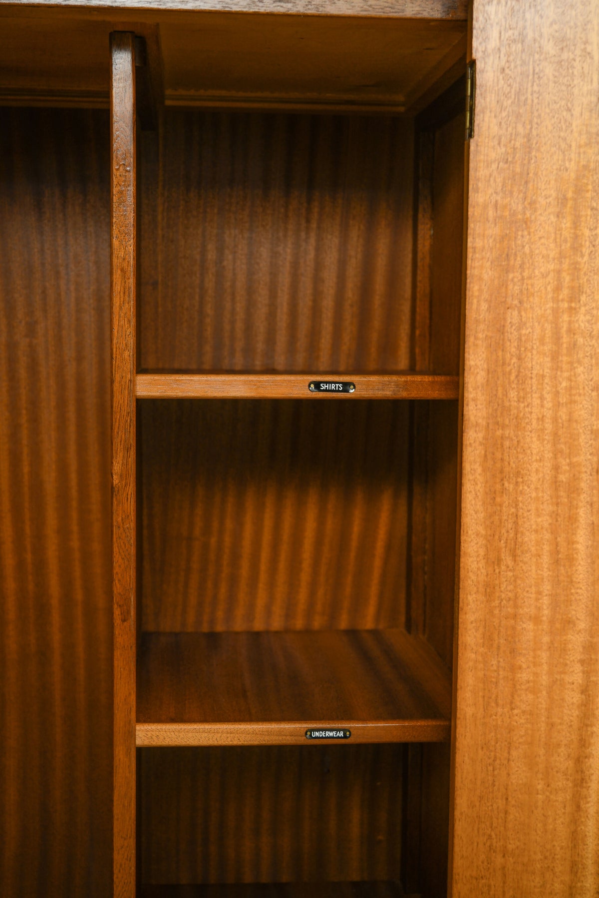Art Deco Style Walnut Gentlemans Wardrobe - 1960s