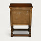 Old Charm Pedestal Cabinet/Cupboard Linenfold Doors Tudor Brown FREE UK DELIVERY. SBR10810/0708E