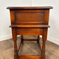 Reproduction ‘Old Charm’ Carved Oak Side Table / Lamp Table with Drawer