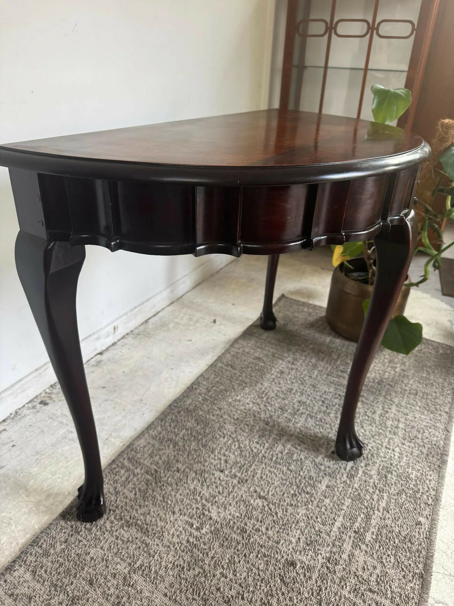 Mid Century Retro Vintage Table Hallway Console Half Moon