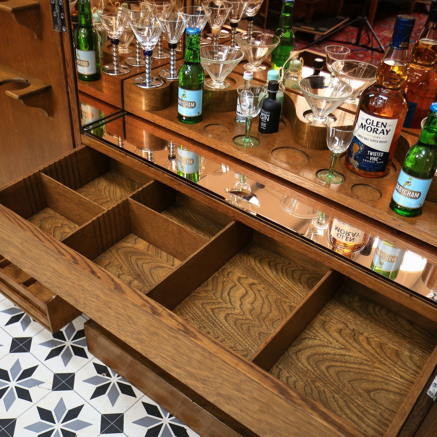 Oak Cocktail Cabinet Drinks Cabinet 1930s