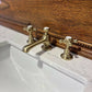 Vintage Wooden Oak Double Vanity Unit