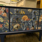 Gplan Midcentury NavySideboard Ocean Sea Fish Print Upcycled Painted SOLD message for commission