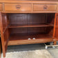 LARGE VINTAGE ORIENTAL CHINESE CARVED SOLID HARDWOOD SIDEBOARD