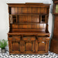Oak Welsh Dresser by Batheaston Furniture with Plate Rack and Keys