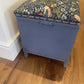 William morris style material topped mid century Ottoman.
