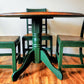 Upcycled Pine Dining Table with 4 Vintage Oak Chairs
