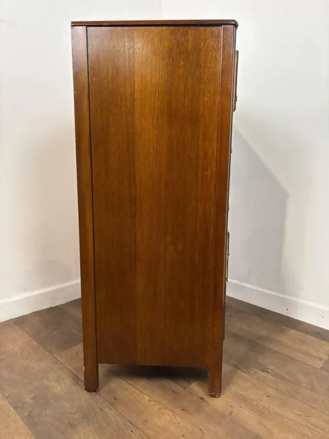 Vintage 'Lebus' Oak Five Drawer Bedroom Chest