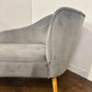 Modern Upholstered Grey Suede Chaise Longue / Day Bed