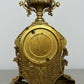 Clock Antique French Style Brass Ornate Mantel Clock with Key LOT 6473
