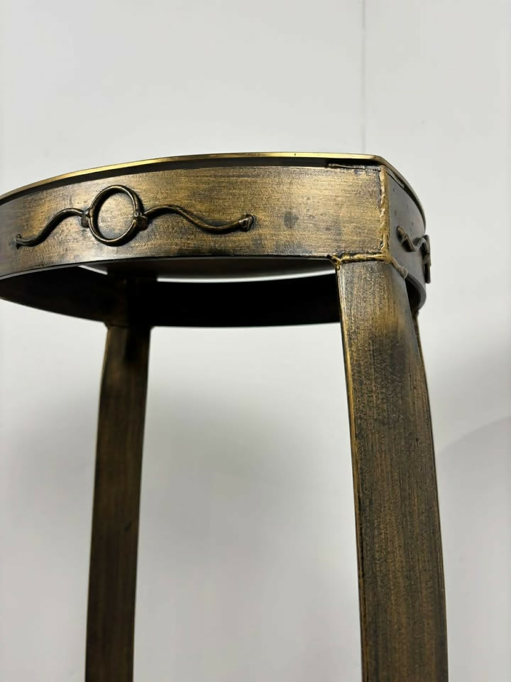 Reproduction Heavy Cast Metal & Brass Jardiniere Stand