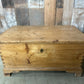 Vintage Victorian Pine Trunk Coffer Linen Box, c 1880