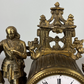 Mantel Clock Antique French Japy Frères Gilt Bronze Figure Clock LOT 3602