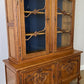 Bookcase Vintage French Louis Oak Glazed Display Cabinet Sideboard LOT 6546