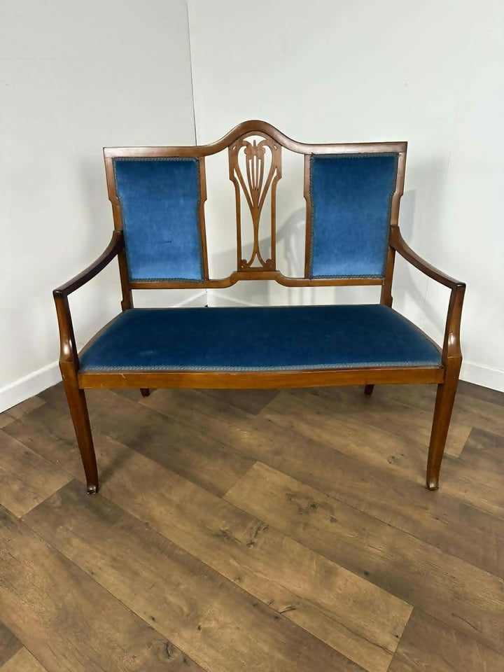 Edwardian Mahogany Window Seat
