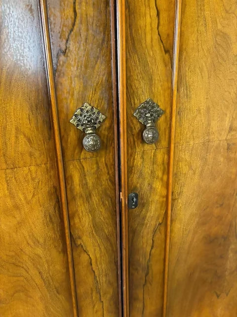 Vintage Walnut Double Wardrobe
