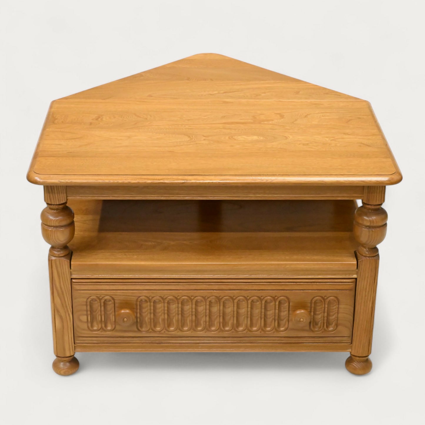 Ercol Corner TV Stand Video Cabinet Corner Flap Light Finish FREE UK Delivery. SBR10565/1006E