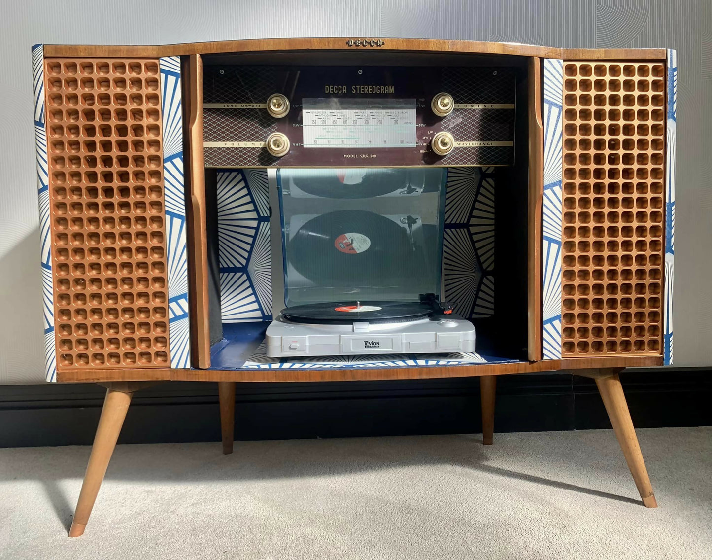 SOLD - Upcycled Retro Decca Radiogram Unit