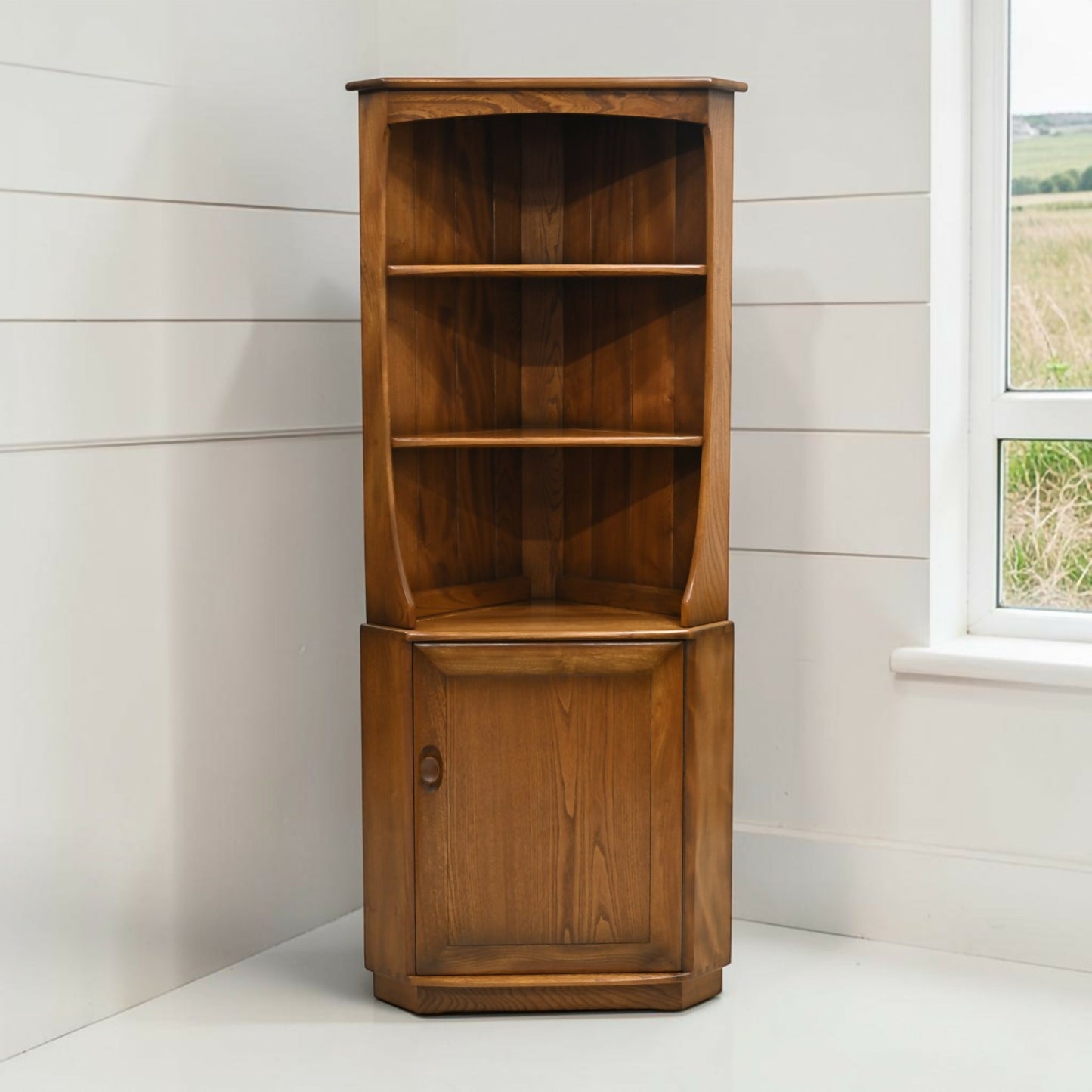 Genuine Ercol Windsor Corner Cabinet Light Finish Model 743 FREE UK Delivery