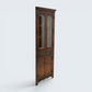 Old Charm Corner Display Cabinet with Leaded Glass Tudor Brown FREE UK Delivery*