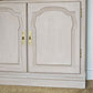 Unique Vintage Hand-painted Dusky Pink Tall Sideboard, Cabinet, Console
