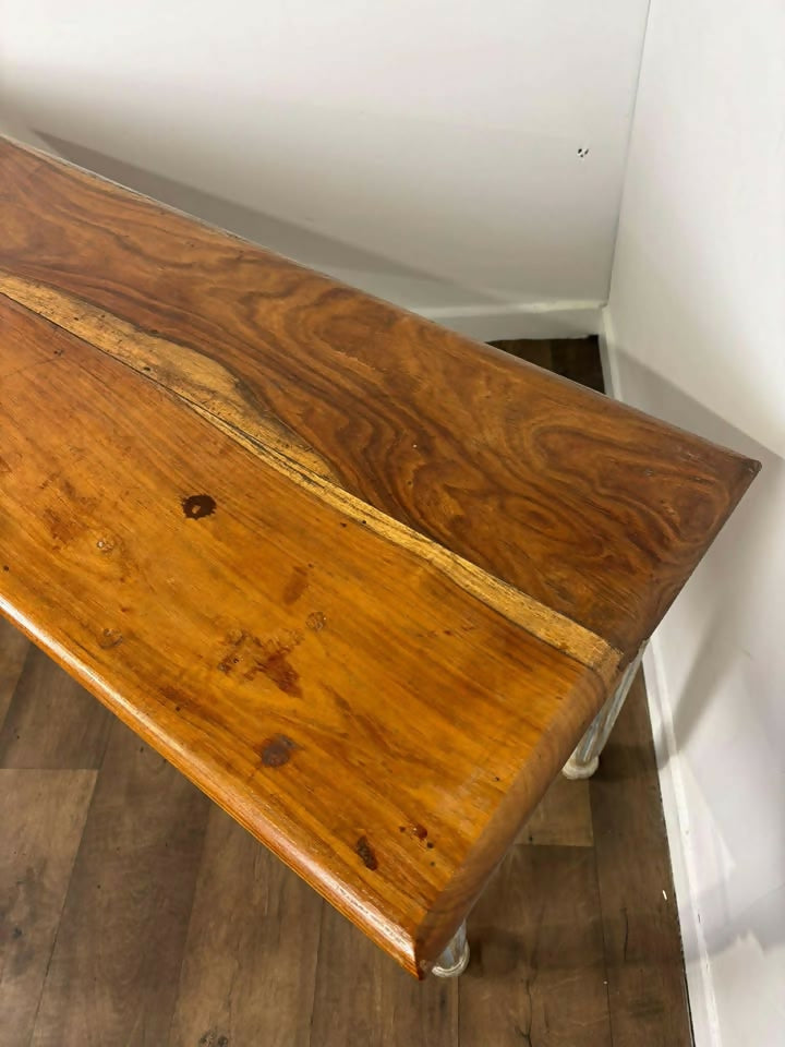 Reproduction French Country Style Acacia Wood Console Table