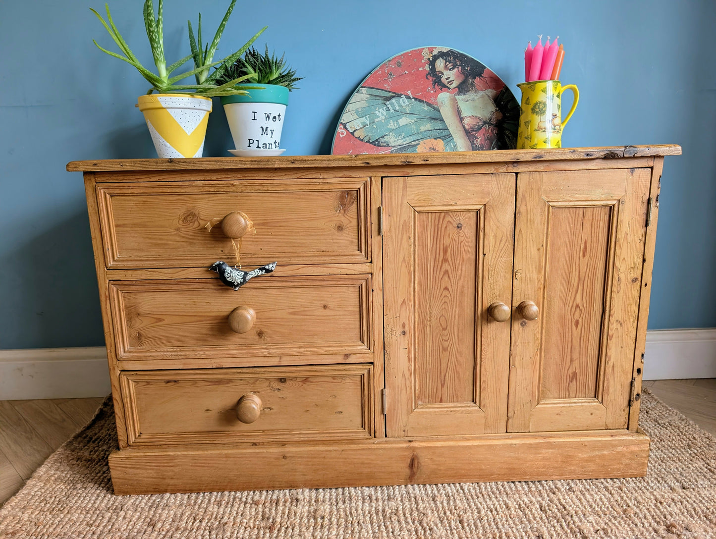 Rustic pine sideboard