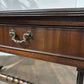 Vintage Mahogany Drop-Leaf Coffee Table with Tooled Leather Top