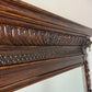 Antique French Oak Wall Mirror with Carved Frame Wall Decor 197cm LOT 4352