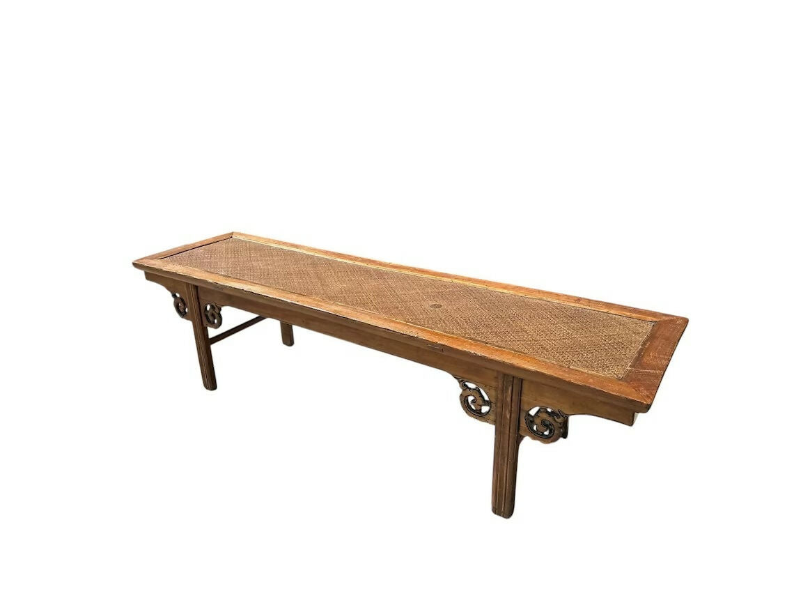 Antique Chinese Qing Dynasty-style bench / low table