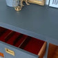 Dark grey Thomas & Greaves 7ft sideboard in dark grey