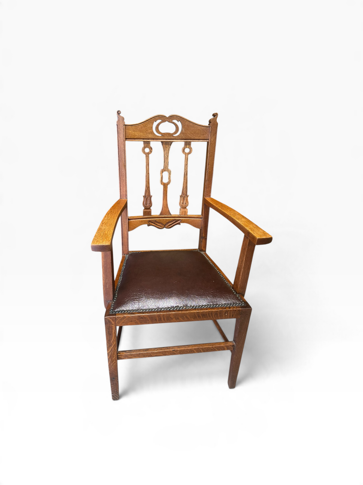 Arts and Crafts period Oak armchair