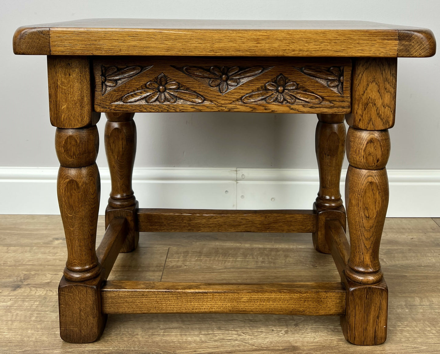 Pair of Bedside Tables Vintage French Oak Nightstands Carved Cabinets LOT 6212