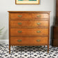 Chest of Drawers by Heal and Son with Bookcase Back and Original Brass Handles
