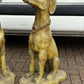 Life Size Pair Of Vintage Garden Dog Statues.