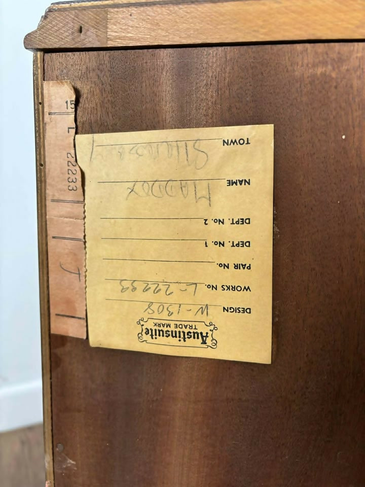 Vintage 1960s Austin Suite Walnut Bedside Cabinet